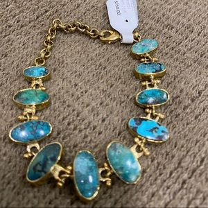 Turquoise and gold bracelet